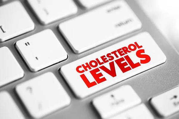 Cholesterol Levels text, medical concept button on keyboard for presentations and reports