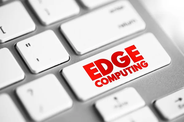 Edge Computing Distribueret Computerparadigme Der Bringer Beregning Datalagring Tættere Datakilderne - Stock-foto