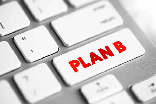 Plan Text Concept Button Keyboard Presentations Reports — Stock Photo, Image