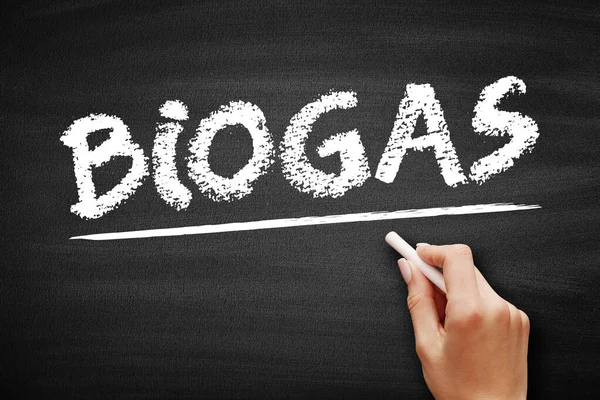 Biyogaz, öncelikle metan, karbondioksit ve hidrojen sülfür, karatahta yazı kavramından oluşan gazların bir karışımıdır.