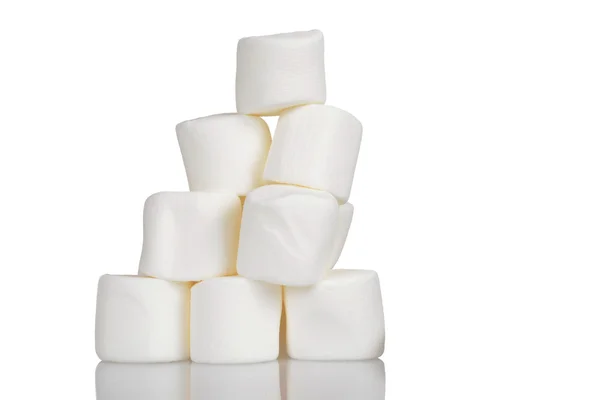 Hög med marshmallows — Stockfoto