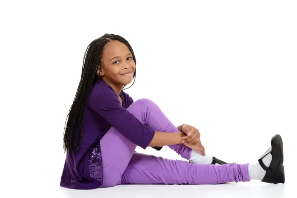 Happy african child sitting — Stock Photo, Image