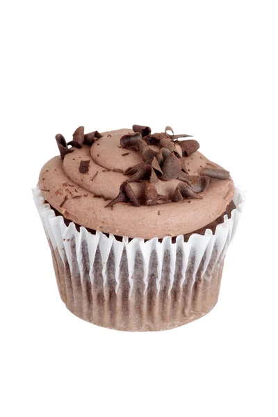 Cupcake au chocolat en emballage blanc — Photo