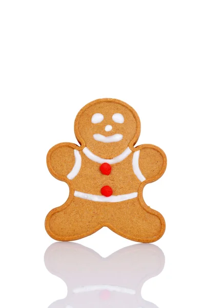 Gingerbread man with red buttons — Stock Photo, Image