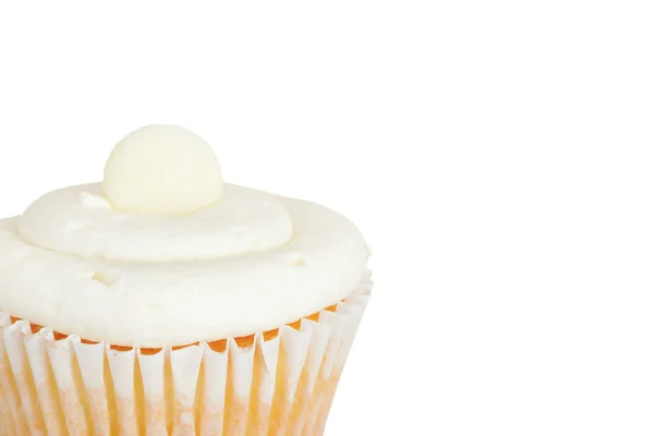 Macro cupcake branco — Fotografia de Stock