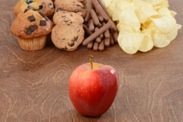 Concetto di alimentazione sana Apple — Foto Stock