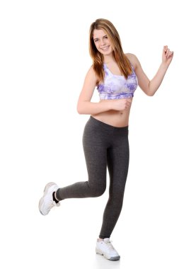 teen Dance fitness yapıyor