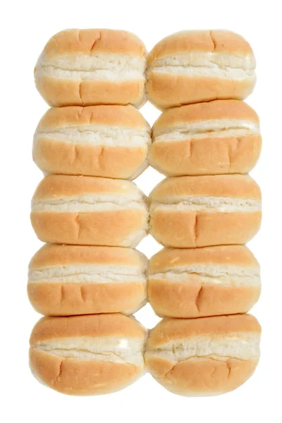 Rangée de petits pains — Photo
