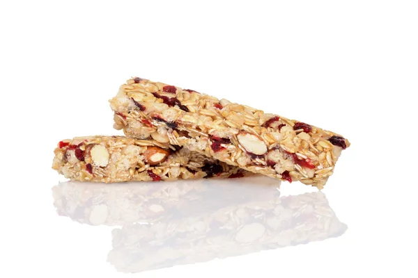 Primo piano frutta barrette di granola — Foto Stock