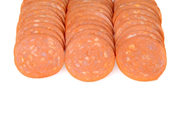 Filas de pepperoni — Foto de Stock