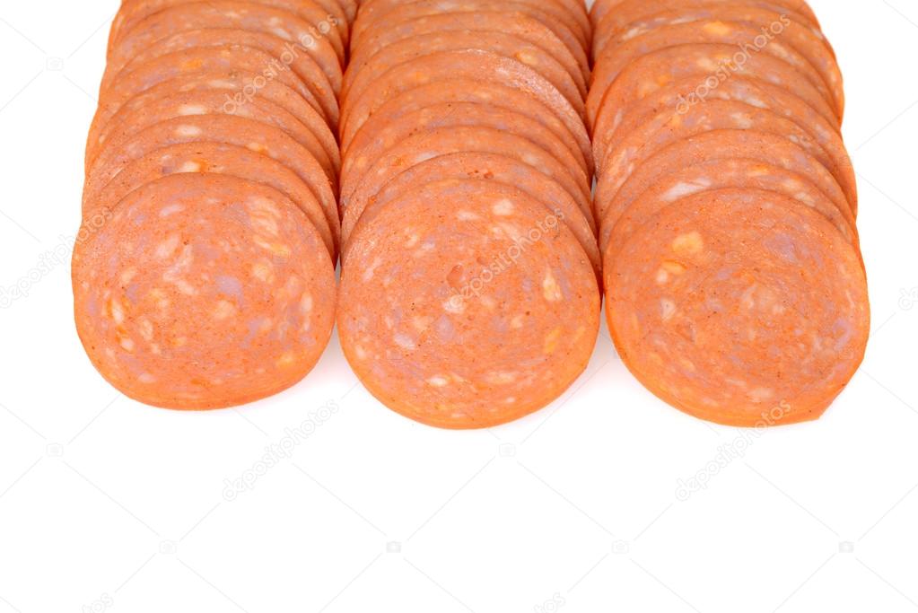 rows of pepperoni
