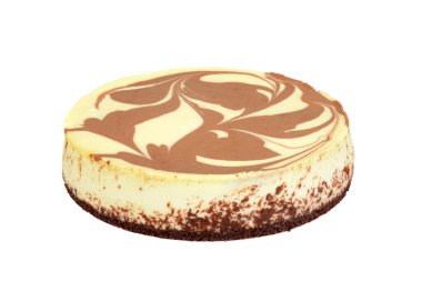 izole çikolatalı girdap cheesecake