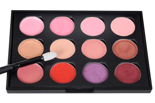 Lip makeup palette with brush — Stock Photo, Image