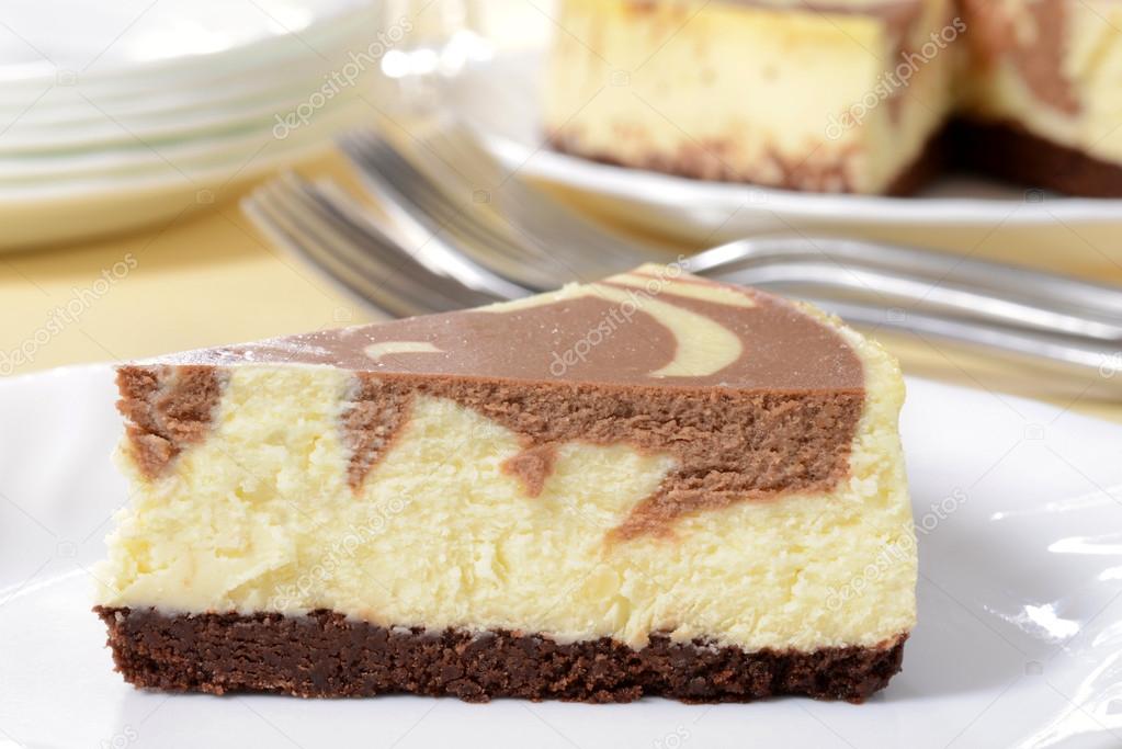 Macro chocolate cheesecake
