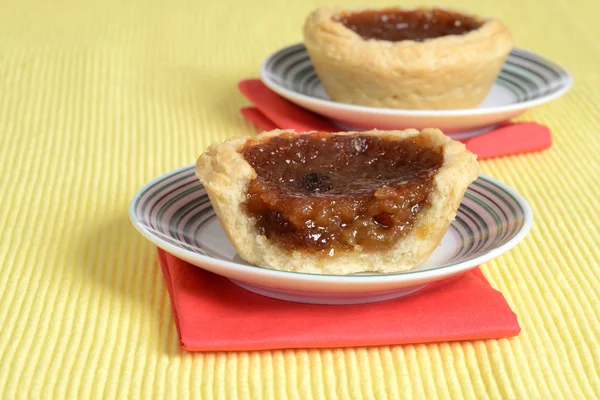 Butter tart on a plate — Stock Photo, Image