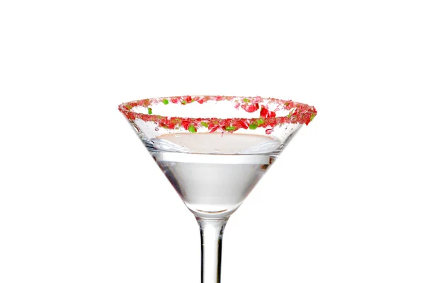 Closeup vymazat candy cane martini — Stock fotografie