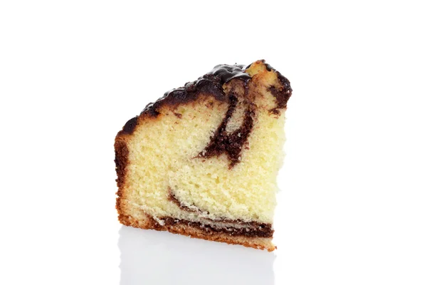 Macro fetta torta di marmo al cioccolato — Foto Stock