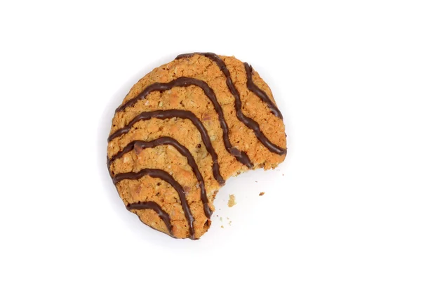 Mordida de biscoito tira de chocolate — Fotografia de Stock