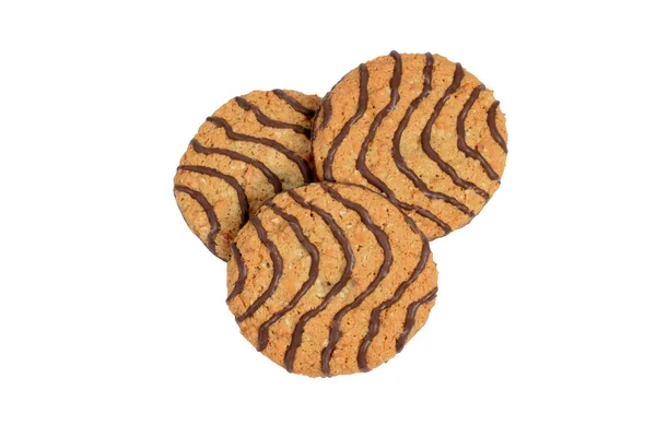 Top view galletas de avena de chocolate —  Fotos de Stock