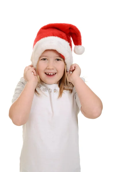 Menina animado sobre o Natal — Fotografia de Stock