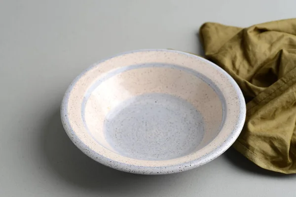 Top View Empty Bowl Napkin — Stok fotoğraf