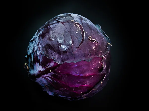 mor lahana turşusu - lahana izole siyah