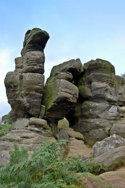 Скельні утворення в Brimham Rocks — стокове фото