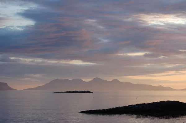 Rum tarde da noite de Arisaig Imagens Royalty-Free