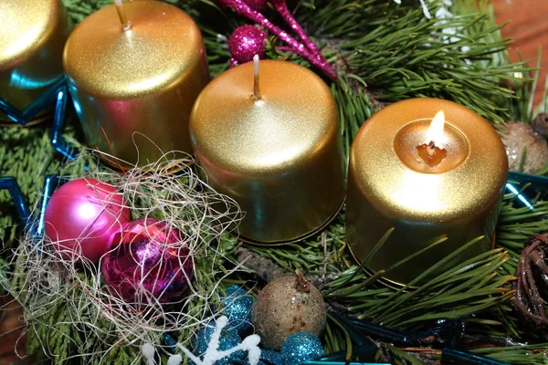 Christmas candle — Stock Photo, Image