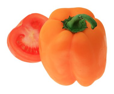 sarı biber ve domates