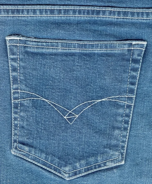 Trouser pocket blue jeans — Stock Photo, Image