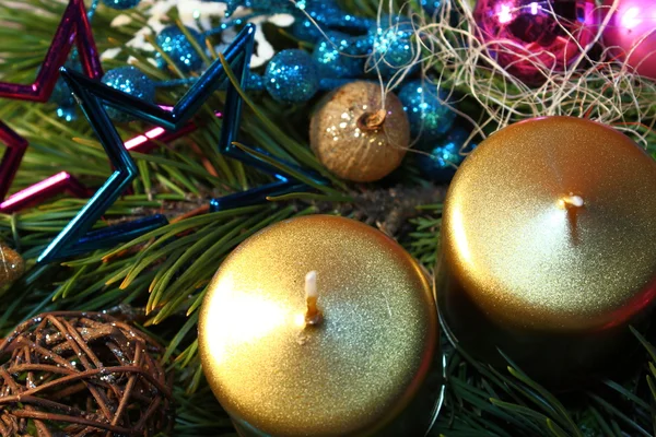 Christmas candle — Stock Photo, Image