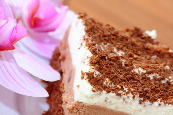 Piece of chocolate cake — Stock Photo, Image