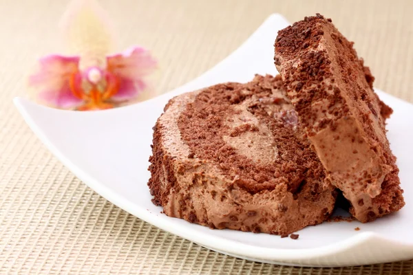 Piece of chocolate cake — Stock Photo, Image