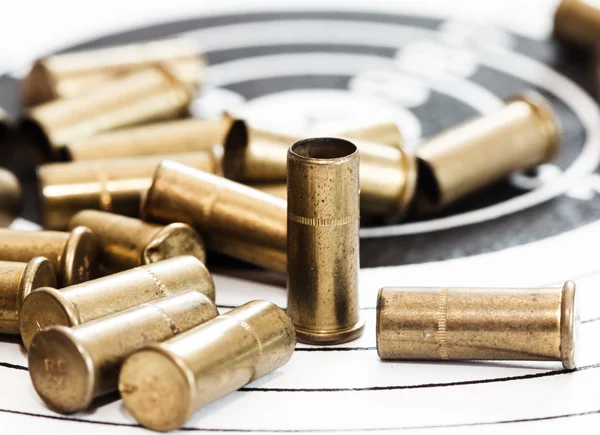 Empty shells of small-bore rifle — Stock Photo, Image