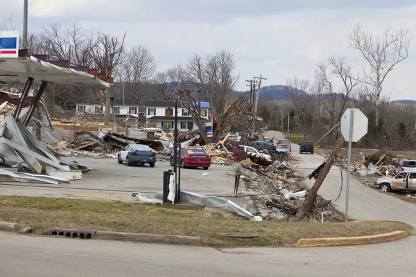 Tornado aftermath in Henryville, Indiana — Stock Photo, Image