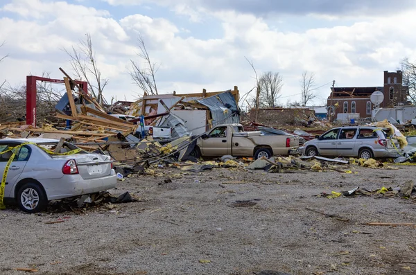 Tornádó utóhatásaként a Henryville (Indiana) — Stock Fotó