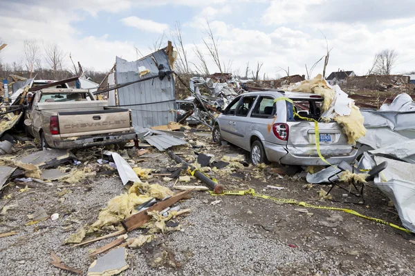 Последствия торнадо в Хенривилле — стоковое фото