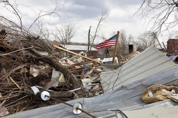 Tornado aftermath in Henryville, Indiana — Stock Photo, Image