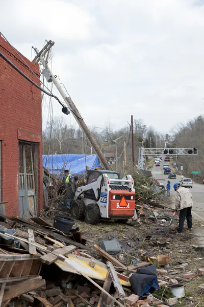 Tornado nasleep in henryville, indiana — Stockfoto