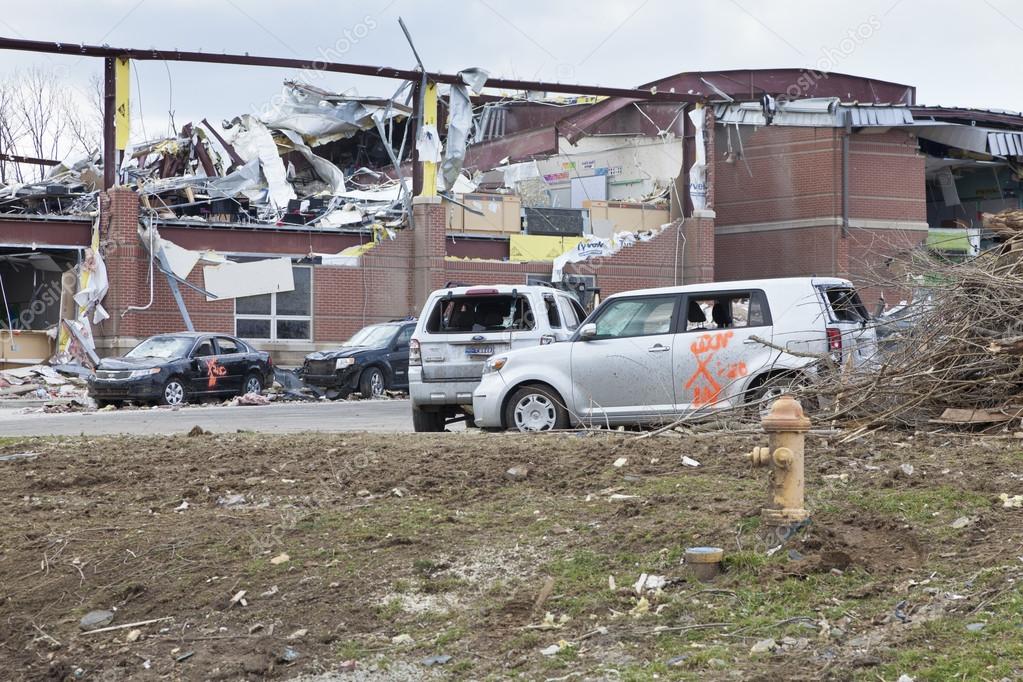 Tornado aftermath in Henryville, Indiana Stock Editorial Photo