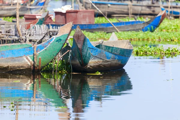 Kambodschanische Paddelboote — Stockfoto