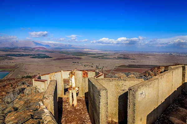Befästningar på berget bental — Stockfoto
