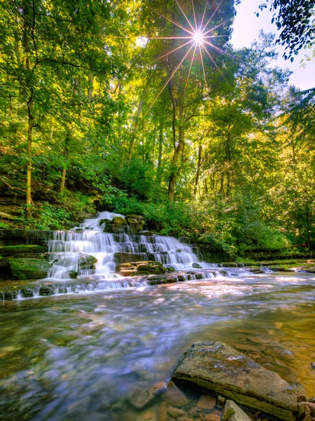 Waldwasserfall — Stockfoto