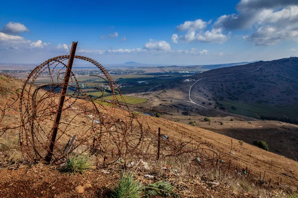 イスラエル ・ シリア国境 — ストック写真