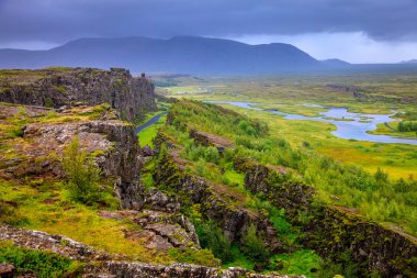 Thingvellir Milli Parkı rift Vadisi