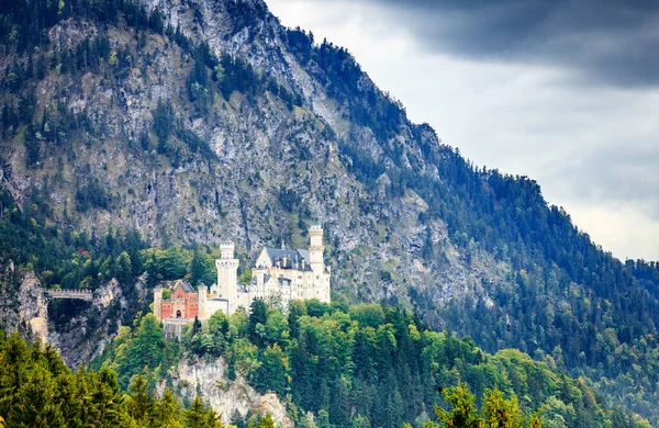 Vista Del Castillo Neuschwanstein Baviera —  Fotos de Stock