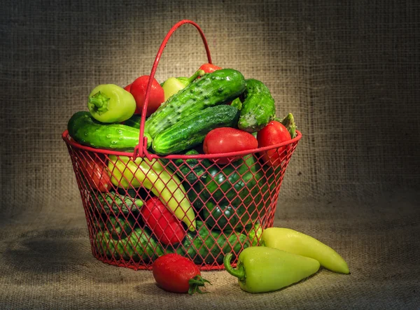 Bodegón con verduras de jardín — Foto de Stock