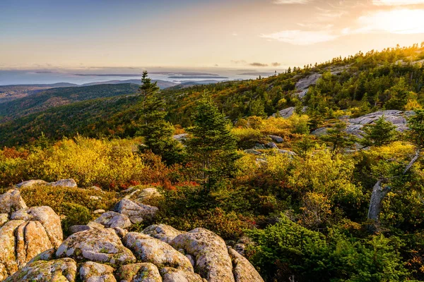 Scenisk Utsikt Över Acadia National Park Och Atlantkusten Från Cadillac — Stockfoto