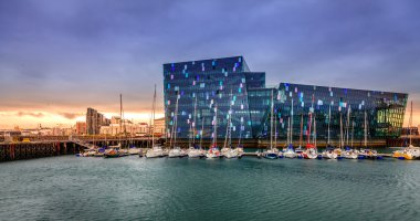 Harpa konser salonu.